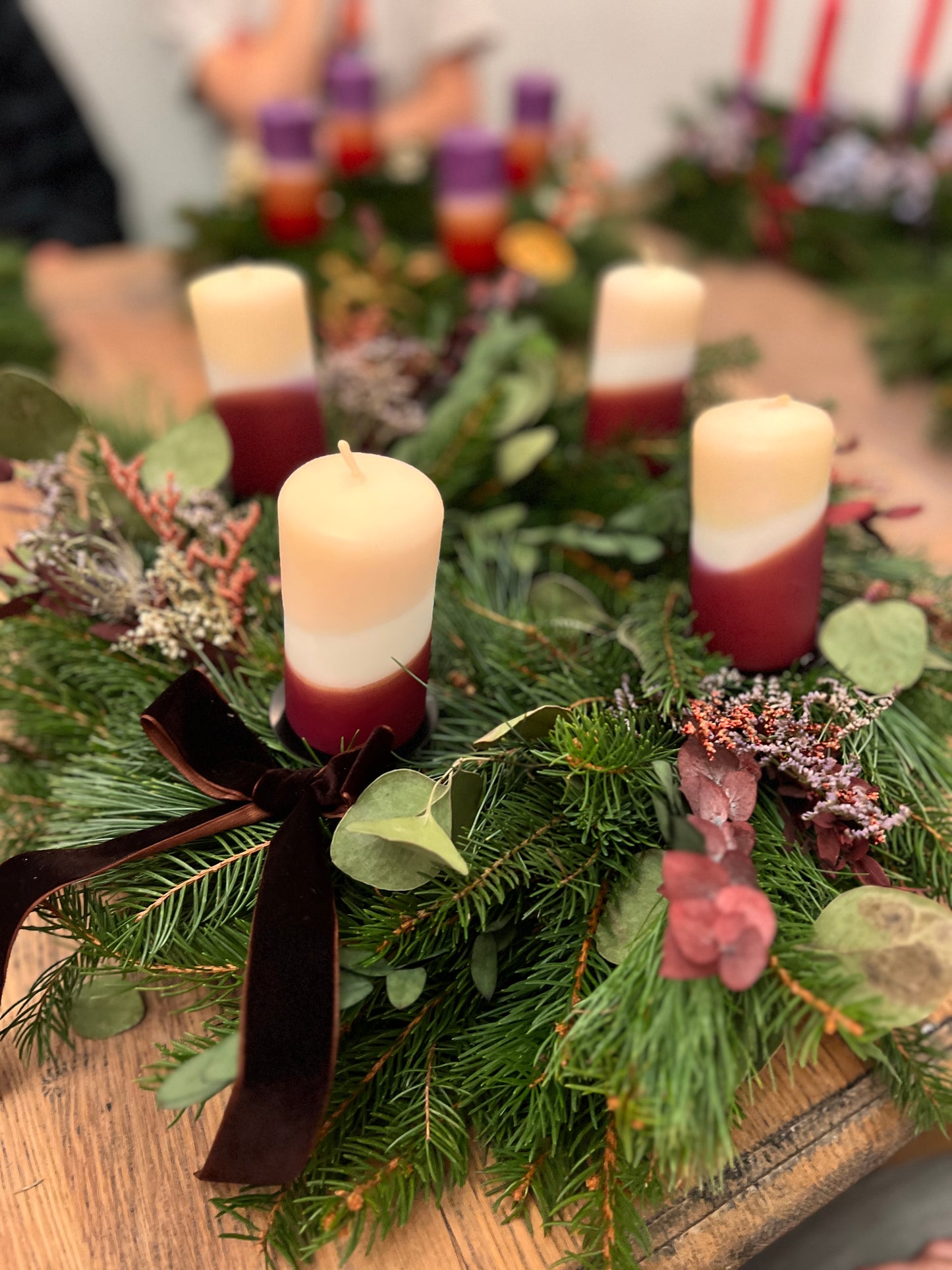 ADVENTSKRANZ BINDEN & DIP DYE KERZEN WORKSHOP