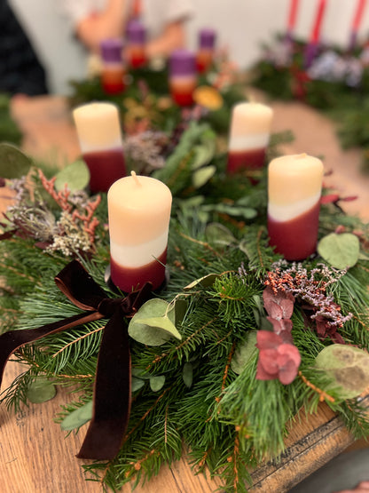 ADVENTSKRANZ BINDEN & DIP DYE KERZEN WORKSHOP