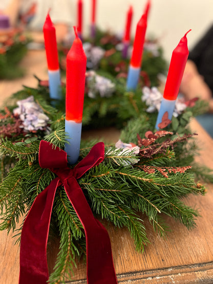 ADVENTSKRANZ BINDEN & DIP DYE KERZEN WORKSHOP