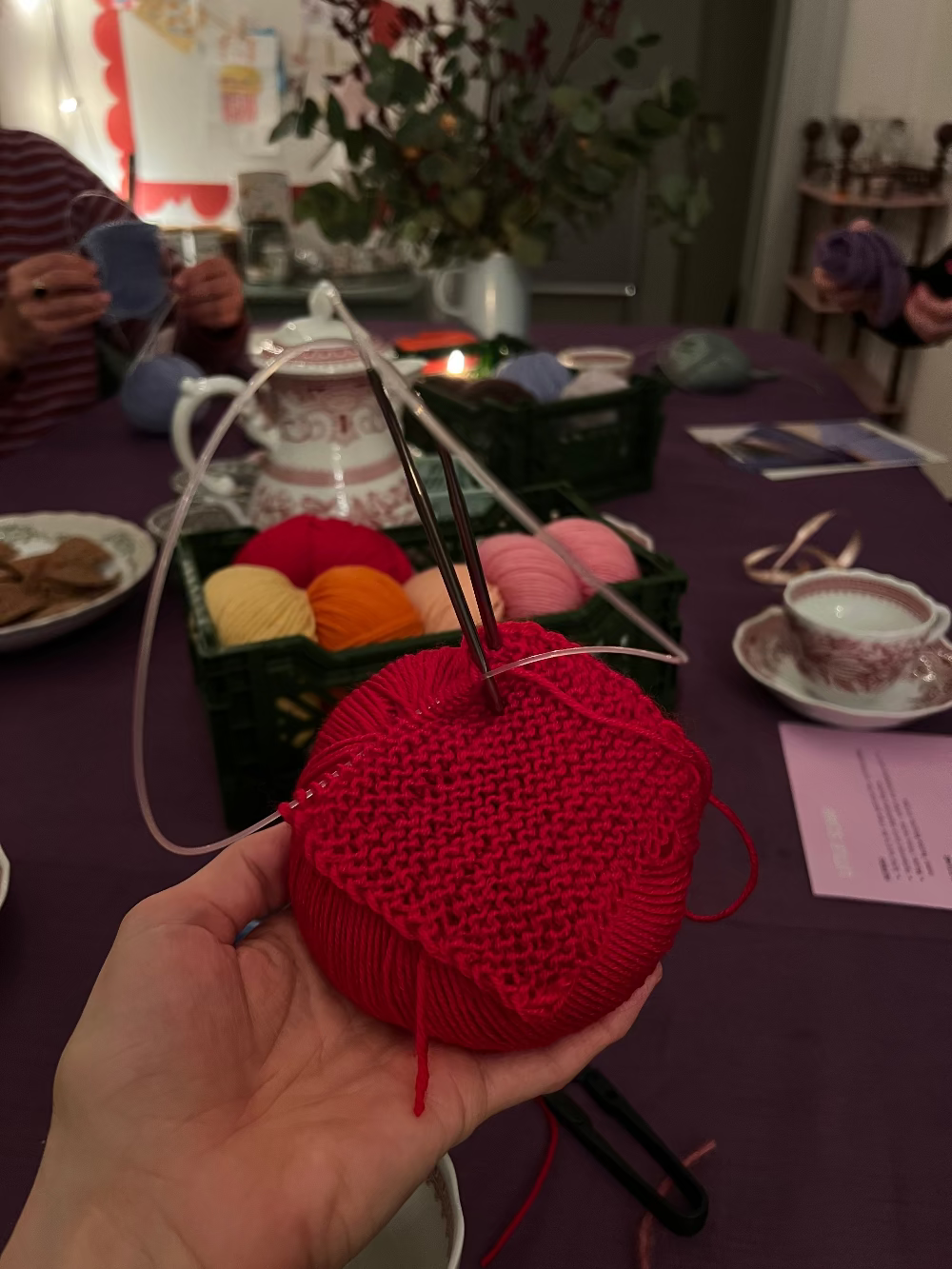 Häkelschal selber machen beim Strickkurs in München.